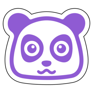 Adorable Cute Panda Sticker (Lavender)